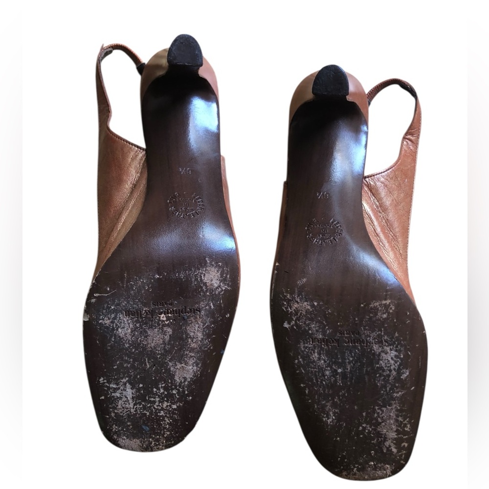 Vintage Stéphane Kélian Paris Leather Slingback Heels – Made in France - Picture 3 of 3